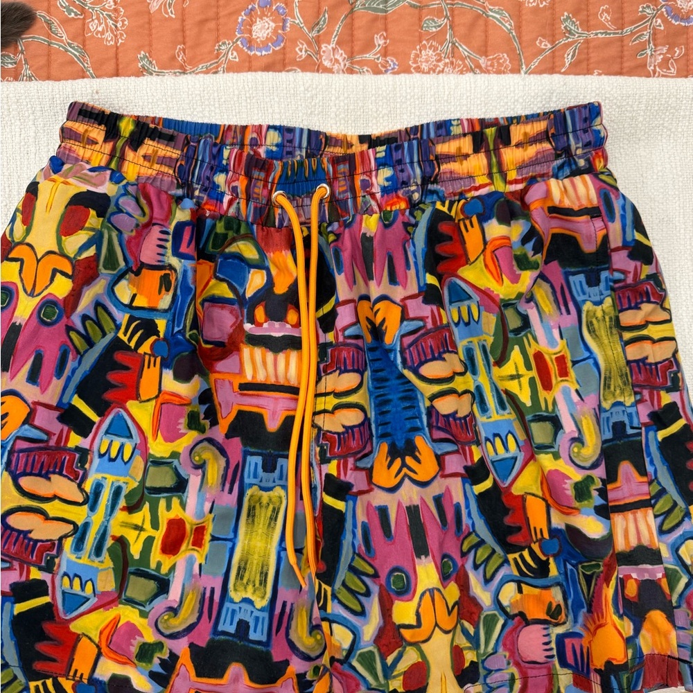 Strawberry Milk Mob Vibrant men’s swim shorts